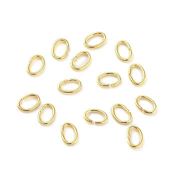 304 Stainless Steel Jump Rings, Closed Jump Rings, Oval, Real 18K Gold Plated, 2x3x0.4mm, Inner Diameter: 1x1.5mm