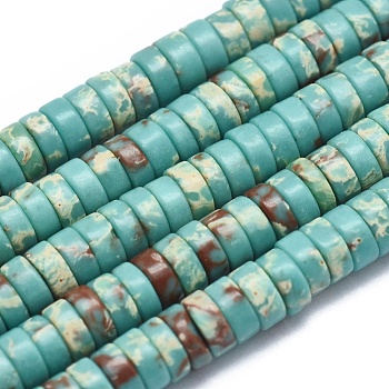 Natural Imperial Jasper Beads Strands, Flat Round/Disc, 4x2mm, Hole: 0.7mm, about 167pcs/strand, 15.35 inch(39cm)