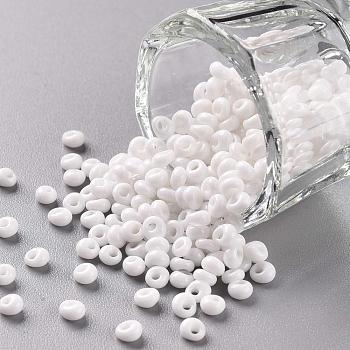 TOHO Short Magatama Beads, Japanese Seed Beads, (41) Opaque White, 3.5x3x2.5mm, Hole: 0.8mm, about 450g/bag