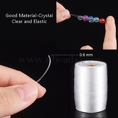 Elastische Kordel Kristallschnur Kristall Faden(EW-R003-0.6mm)-4