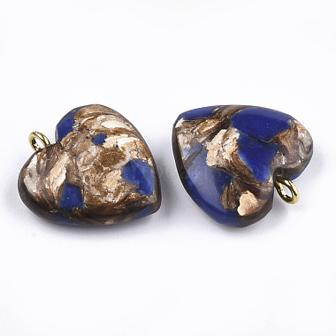 Pendentifs assemblés en bronzite et lapis-lazuli(G-T111-04A)-3