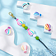 10Pcs 5 Colors Food Grade Eco-Friendly Silicone Beads(SIL-SC0001-07)-5
