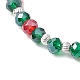 Christmas Tree Glass Beaded Stretch Bracelets(BJEW-JB11187)-4