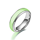 Luminous 304 Stainless Steel Flat Plain Band Finger Ring(LUMI-PW0001-117F-05)-1