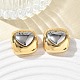 304 Stainless Steel Stud Earrings(SA-CBA2696-33GP)-1