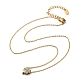 304 Stainless Steel Crystal Rhinestone Pendant Cable Chain Necklaces for Women(NJEW-C062-01C-G)-4