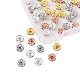 40Pcs 4 Colors Brass with Crystal Rhinestone Spacer Beads(KK-YW0001-39)-3