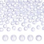 100Pcs Silicone Earring Nuts, Round, Clear, 6.5mm, Hole: 0.8mm(FIND-UN0009-93)
