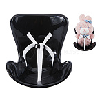 1Set Plastic Chair Display Ornaments, Micro Landscape Dollhouse Accessories, Pretending Prop Decorations, Black, 106x77x112mm(DJEW-DC0001-14A)