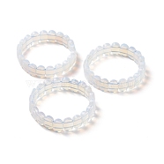 Opalite Oval Beaded Stretch Bracelet, Gemstone Jewelry for Women, Inner Diameter: 2-1/8 inch(5.4~5.5cm)(G-E010-01O)
