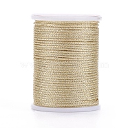 Polyester Metallic Thread, Wheat, 1mm, about 7.65 yards(7m)/roll(OCOR-G006-02-1.0mm-03)