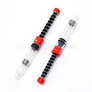 Plastic Fountain Pen Ink Converter, Radial Spring-loaded, Ink Pen Tool, Column, Red, 75x8mm, Hole: 3mm(FIND-WH0063-01)