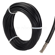 304 Stainless Steel Wire, with Plastic Coated, Black, 2.4mm, about 98.43 Feet(30m)/Roll(TWIR-WH0001-08A)