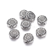 Antique Acrylic Beads, Flat Round, Antique Silver Plated, 19x17.5x5mm, Hole: 2mm, about 490pcs/500g(PACR-S206-39AS)
