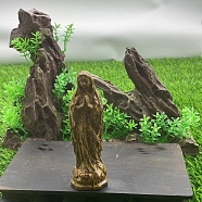 Natural Elephant Skin Jasper Carved Healing Virgin Mary Figurines, Reiki Energy Stone Display Decorations, 100mm(PW-WG30485-14)