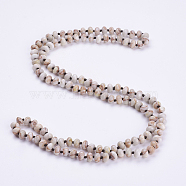 Natural Netstone Beaded Multi-use Necklaces/Wrap Bracelets, Three-Four Loops Bracelets, Abacus, 37.4 inch(95cm)(NJEW-K095-B09)