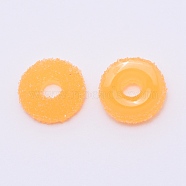 Opaque Resin Linking Rings, Imitation Donut, for DIY Accessories, Orange, 16x5.5mm, Inner Diameter: 5mm(RESI-TAC0004-19B)