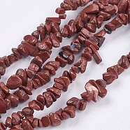 Natural Red Jasper Bead Strands, Chip, FireBrick, 4~10x4~6x2~4mm, Hole: 1mm, about 210pcs/strand, 35.4 inch(G-R192-20)