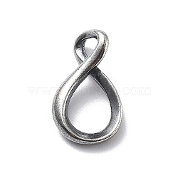 925 Sterling Silver Number 8 Linking Rings, Antique Silver, 19.5x11.5x4.5mm, Hole: 10x7.5mm(STER-R001-05S)