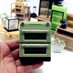 Plastic Oven Mini Model, Micro Landscape Dollhouse Accessories, Pretending Prop Decorations, Green, 60x35x68mm(PW-WGDAE80-01)