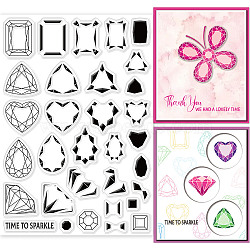 PVC Plastic Stamps, for DIY Scrapbooking, Photo Album Decorative, Cards Making, Stamp Sheets, Diamond Pattern, 160x110x3mm(DIY-WH0167-57-0509)