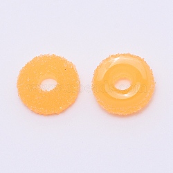 Opaque Resin Linking Rings, Imitation Donut, for DIY Accessories, Orange, 16x5.5mm, Inner Diameter: 5mm(RESI-TAC0004-19B)