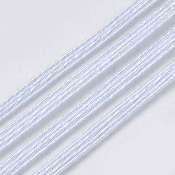 Flat Elastic Cord, Mouth Cover Ear Tie Rope for DIY Mouth Cover, White, 5mm, about 528~about 656.16 yards(600m)/big bundle, 1620~1840g/big bundle