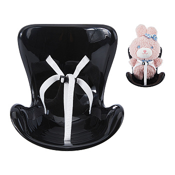 1Set Plastic Chair Display Ornaments, Micro Landscape Dollhouse Accessories, Pretending Prop Decorations, Black, 106x77x112mm