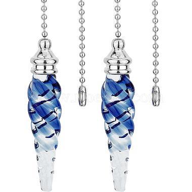 Blue Glass Ceiling Fan Pull Chain Extenders