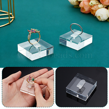 アクリル製ジュエリー用シングルリングディスプレイスタンド(ODIS-WH0099-246)-3