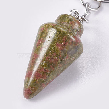 Natural & Synthetic Mixed Stone Keychain(KEYC-P041-A)-4