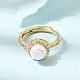 einstellbare messing micro pave zirkonia fingerringe(CU-CBABA66-06G)-1