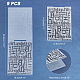 9Pcs 9 Patterns Plastic Fondant Stencil(DIY-GL0001-54)-2