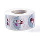8 Patterns Santa Claus Round Dot Self Adhesive Paper Stickers Roll(DIY-A042-01J)-2
