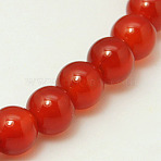 Natural Carnelian Beads Strands, Dyed & Heated, Grade A, Round, 2mm, Hole: 0.6mm, about 175pcs/strand, 15.7 inch(G-G338-2mm-01)