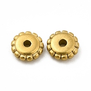 304 Stainless Steel Disc Beads, Flower, Golden, 6x2mm, Hole: 1.2mm(STAS-P319-14B-G)
