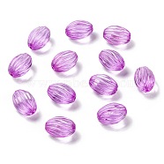Transparent Acrylic Beads, Oval, Orchid, 26x18mm, Hole: 2mm, about 265pcs/500g(TACR-365-48)