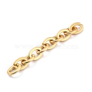 Handmade Opaque Spray Painted Acrylic Cable Chains, Gold, 24x18x4mm, about 39.37 inch(1m)/strand(AJEW-JB00799-01)