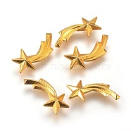 Zinc Alloy Cabochons, for DIY Crystal Epoxy Resin Material Filling, Star/Meteor, Golden, 16x8x3mm(PALLOY-WH0036-23G-1)