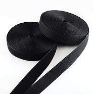 Adhesive Hook and Loop Tapes, Magic Taps with 50% Nylon and 50% Polyester, Black, 20mm, about 25m/roll, 2rolls/group(NWIR-R018-2.0cm-02)