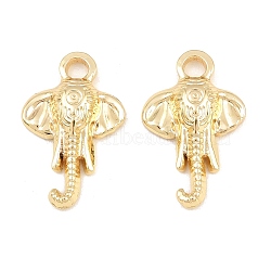 304 Stainless Steel Pendants, Elephant Charms, Rack Plating, Long-Lasting Plated, Golden, 26x16x5mm, Hole: 3x3.8mm(SA-CBA76DA-19G-B)