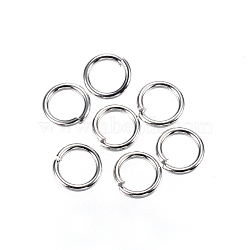 Tarnish Resistant 304 Stainless Steel Jump Rings, Open Jump Rings, Stainless Steel Color, 5x0.8mm, 20 Gauge, Inner Diameter: 3.4mm(A-STAS-D448-097P-5mm)