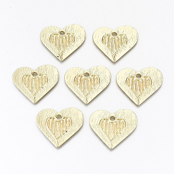 Rack Plating Alloy Pendants, Cadmium Free & Nickel Free & Lead Free, Heart, Light Gold, 28.5x32.5x2.5mm, Hole: 2.5mm