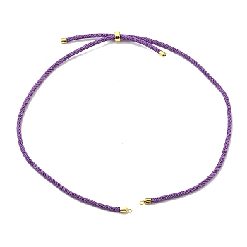 Nylon Cords Necklace Making, with Golden Brass Findings, Long-Lasting Plated, Medium Purple, 22~22.8 inch(56~58cm), Hole: 1.7mm