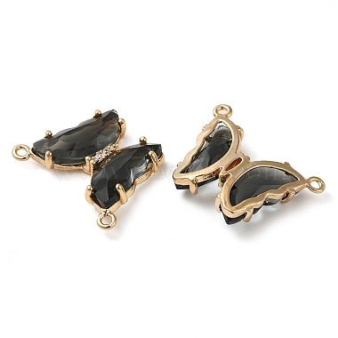 Brass Pave Faceted Glass Connector Charms(FIND-Z020-03F)-2