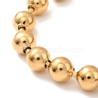 Вакуумное покрытие 304 комплект ожерелья и браслета с шариковой цепочкой из нержавеющей стали(STAS-D181-01G-01C)-5