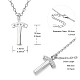 SHEGRACE Rhodium Plated 925 Sterling Silver Initial Pendant Necklaces(JN916A)-2