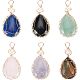 Nbeads 6Pcs 6 Styles Natural Gemstone Copper Wire Wrapped Pendants(G-NB0003-75)-1