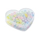 100Pcs 5 Colors Transparent Crackle Acrylic Beads(CACR-FS0001-02)-2