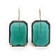 Faceted Rectangle Glass Dangle Earrings(EJEW-Q021-002)-2